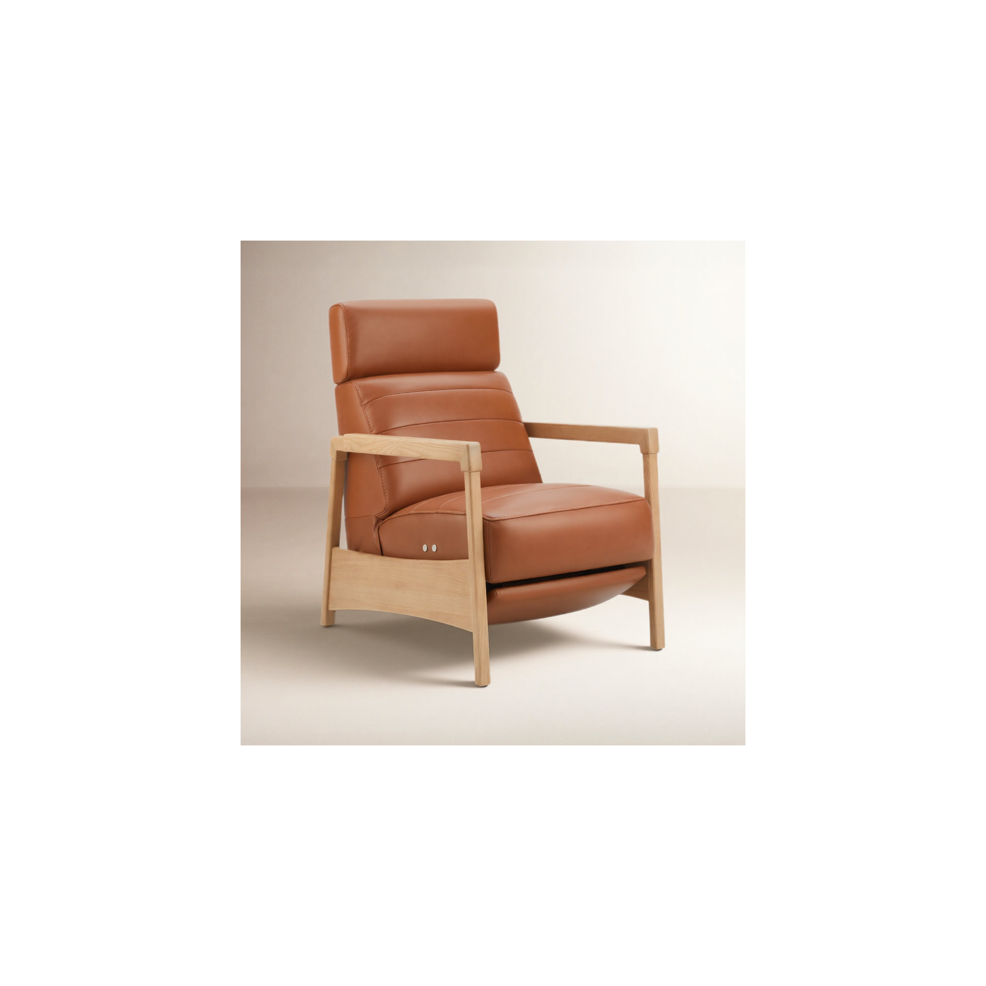 Amada 27.5" Wide Power Standard Recliner, Baja Camel Top Grain Leather