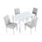 Kitchen Table Set with a Rectangular Table and 4 Upholstered Chairs-1258054178