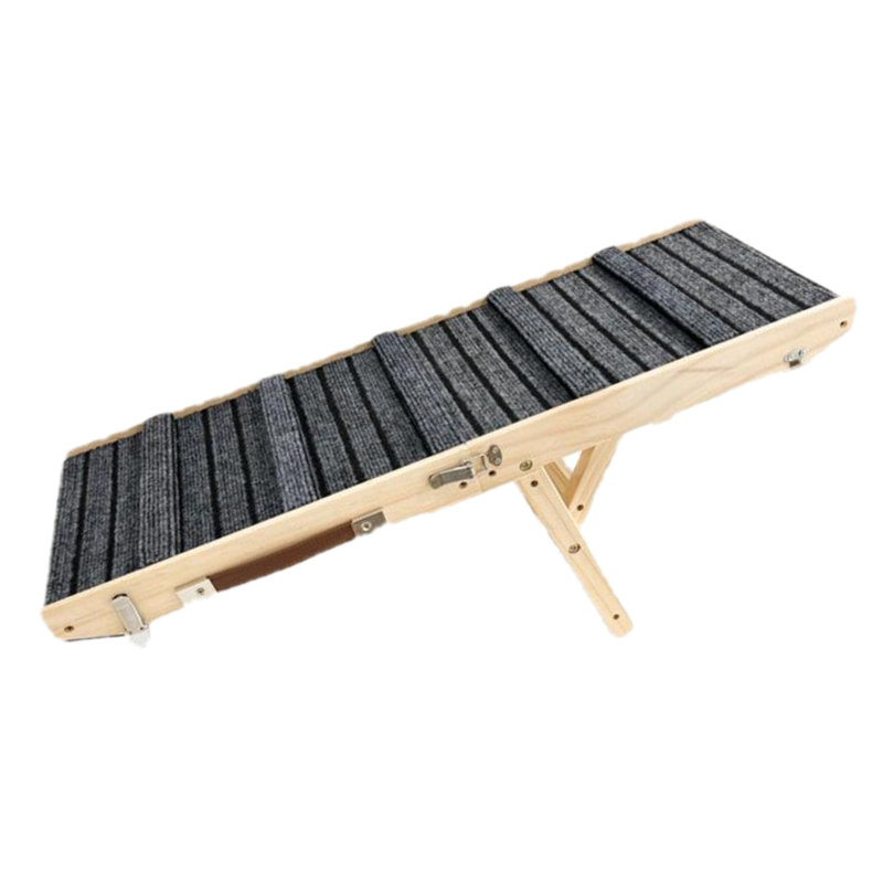 Rampe pliable en bois pour chien, H 18,11 po x l 32,68 po x P 11,81 po