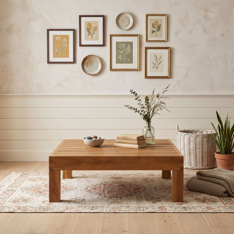 Table basse d'extérieur en bois, Teck