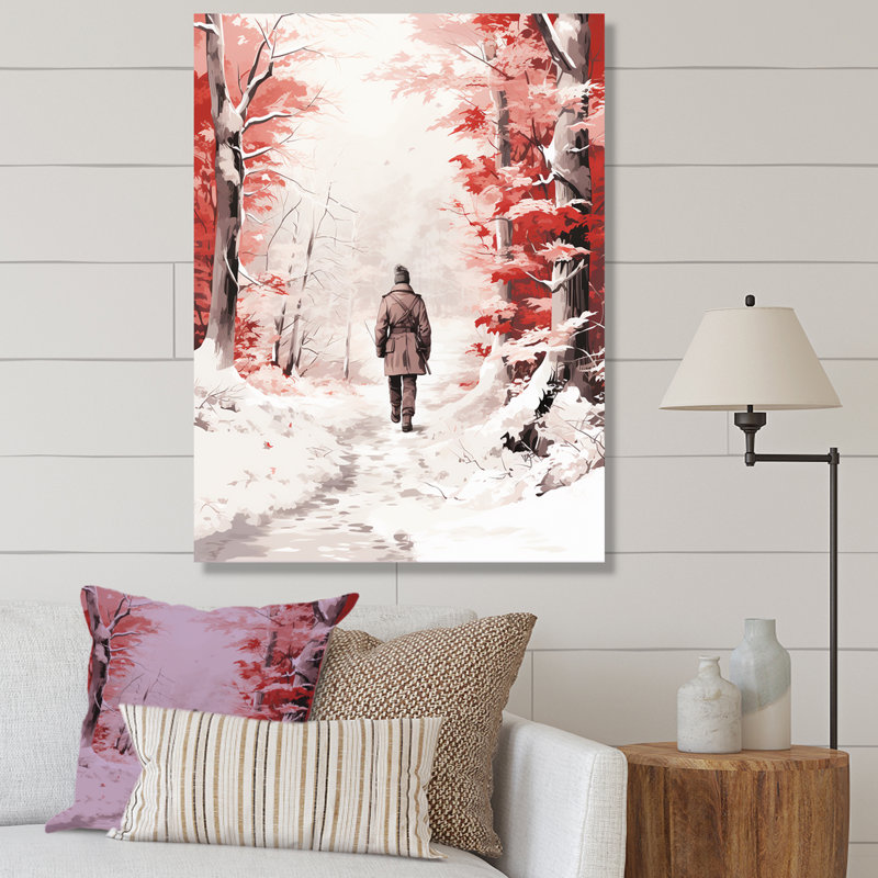 Paysage de neige de l'hiver russe - art mural paysage, Toile tendue, H 40 po x l 30 po x P 1,5 po