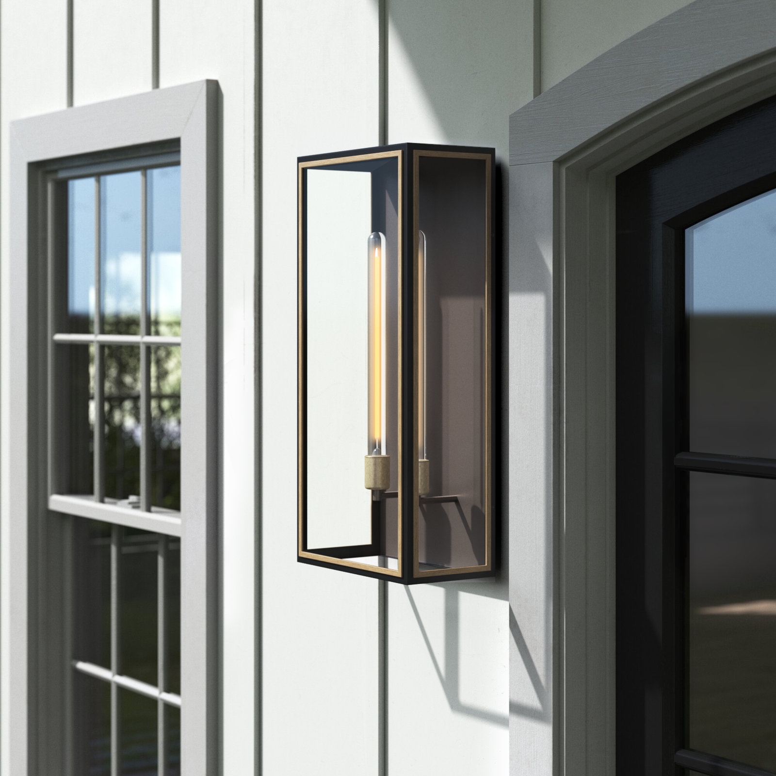 2 Light Outdoor Aluminum Wall Light