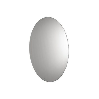 Round Flat Beveled Lighted Wall Mirror