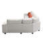 Confortable en forme de L, beige, accoudoir et casier, magnifique canapé modulaire beige avec accoudoirs, douceur de vivre élégante