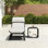 Chaise longue en aluminium et osier avec table d'appoint et coussins Sunbrella Harper
