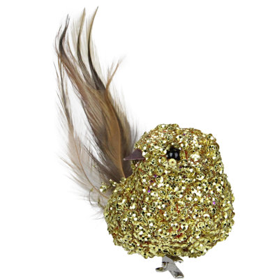 Ornement de Noël 7,5 "à paillettes avec pince