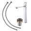 Metal Tall Basin Mixer Tap with Single Handle