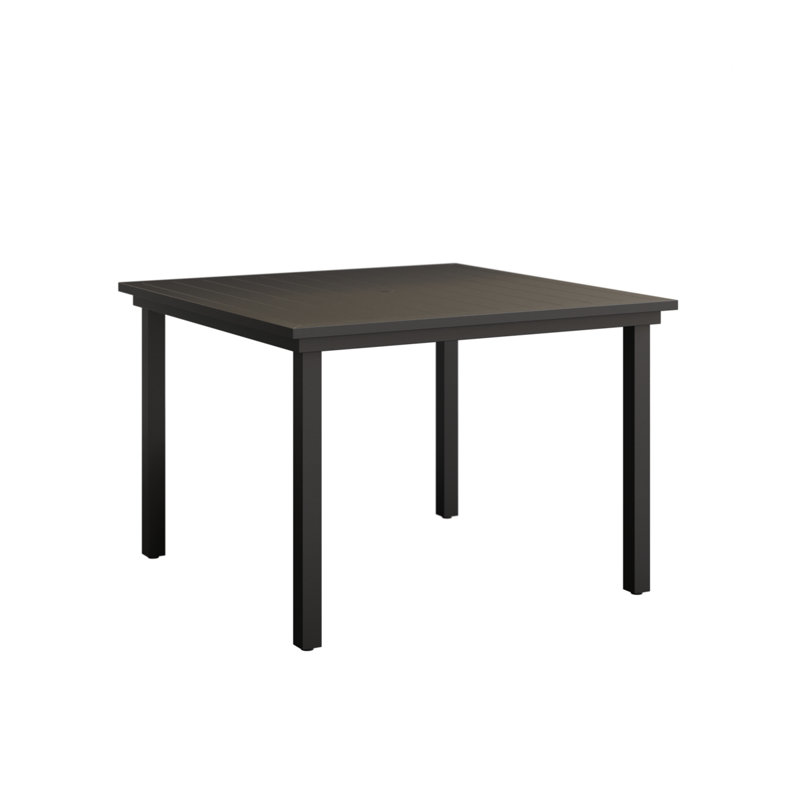 Vida Outdoor Square Dining Table, Black, Matte Black