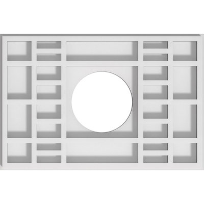 Beaux Architectural Grade PVC Contemporary Ceiling Medallion 3" Inside Diameter