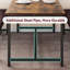 Ensemble table et chaises de salle à manger rectangulaires de style industriel de 44 pouces pour 4 personnes avec 2 bancs rembourrés-1213867702