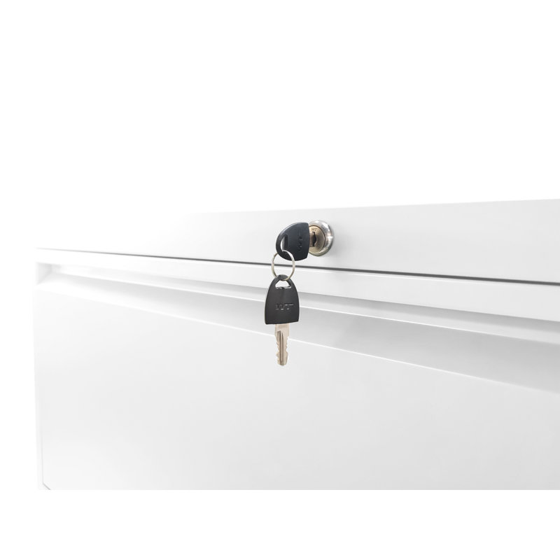 File Cabinet 3 Drawer, White Filing Cabinet With Lock, Lockable File Cabinet, Locking Metal File Cabinet For Legal/Letter/A4/F4 Size