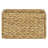 Rectangular Woven Hyacinth Wicker Pantry Storage Baskets with Iron Wire Frame, 13"x12.2"x7", Natural