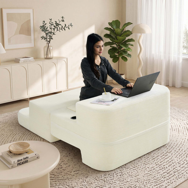 Convertisseur de bureau multifonctionnel en velours côtelé