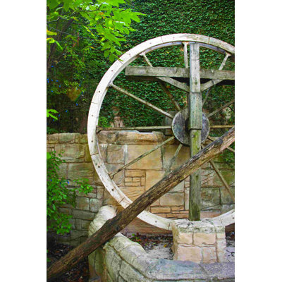 Moulin à eau et vignes - reproduction sur toile tendue