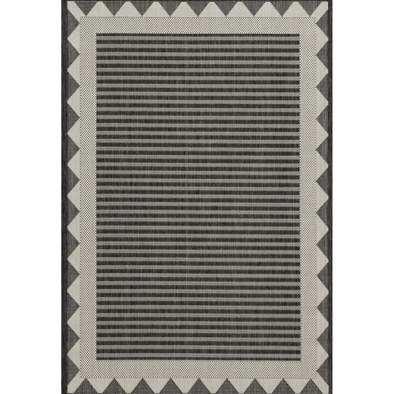 5.3 Ft. X 7.3 Sunshine Gchar2014 Anthracite Rug - Indoor/Outdoor, Stain , Polypropylene, Easy To Clean 5'3" 7'3" Area For Indoor & Outdoor, Polypropylene