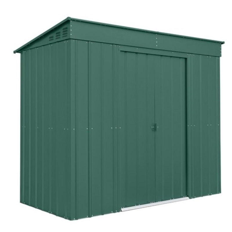 Salford 8 ft. W x 4 ft. D Metal Garden Shed, 8 ft. W x 4 ft. D, Heritage Green