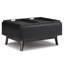 Repose-pieds capitonné rectangulaire Mid-Century avec plateau Owen-2119259917