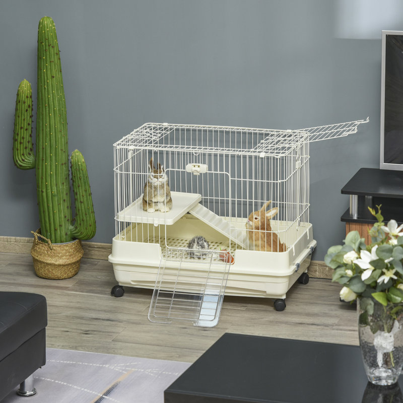 Cage avec rampe Caines Chinchilla, Noir, 26" H x 32" W x 20.75" D