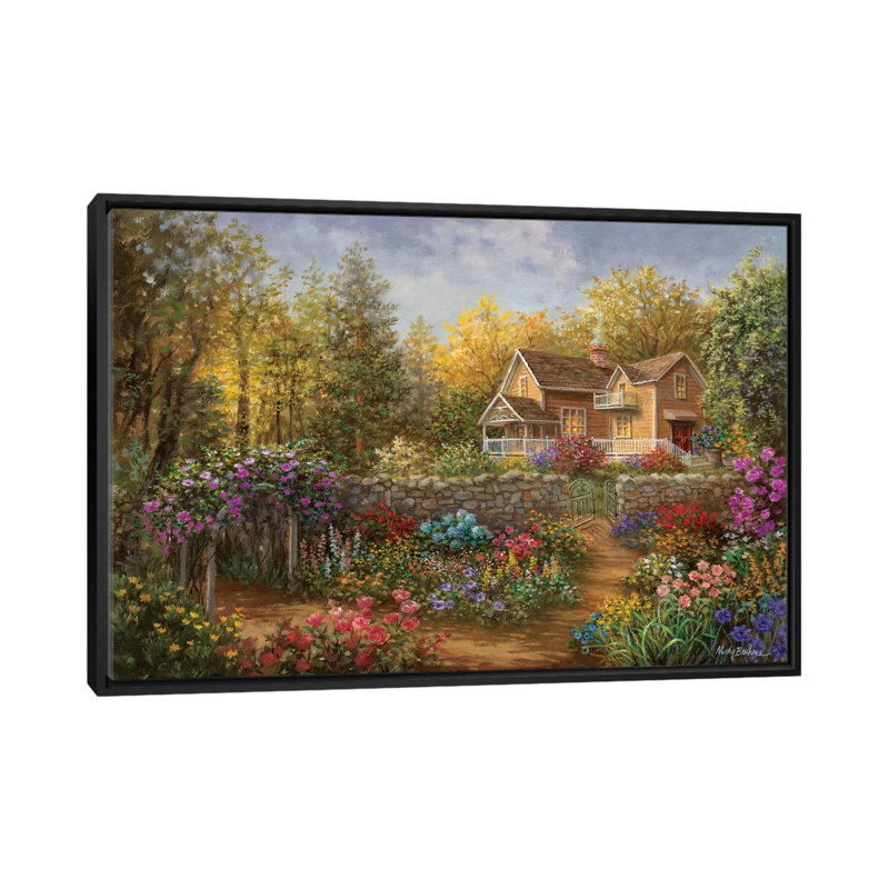 «A Pathway of Color» par Nicky Boehme, reproduction sur toile tendue sur châssis, H 40 po x l 60 po x P 1,5 po, Pas de tapis