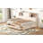 Full Size Wooden Daybed With 3 Storage Drawers, Upper Soft Board, Shelf, And A Set Of Sockets And USB Ports-404649664