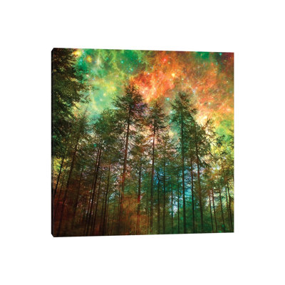 Fiery Forest - Wrapped Canvas Painting