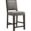 De 2 tabourets de salle à manger gris et de style transitionnel, confortables et en bois avec 2 tabourets Union, apparence gracieuse, rembourrage, finition