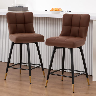 Swivel Upholstered Counter Stool