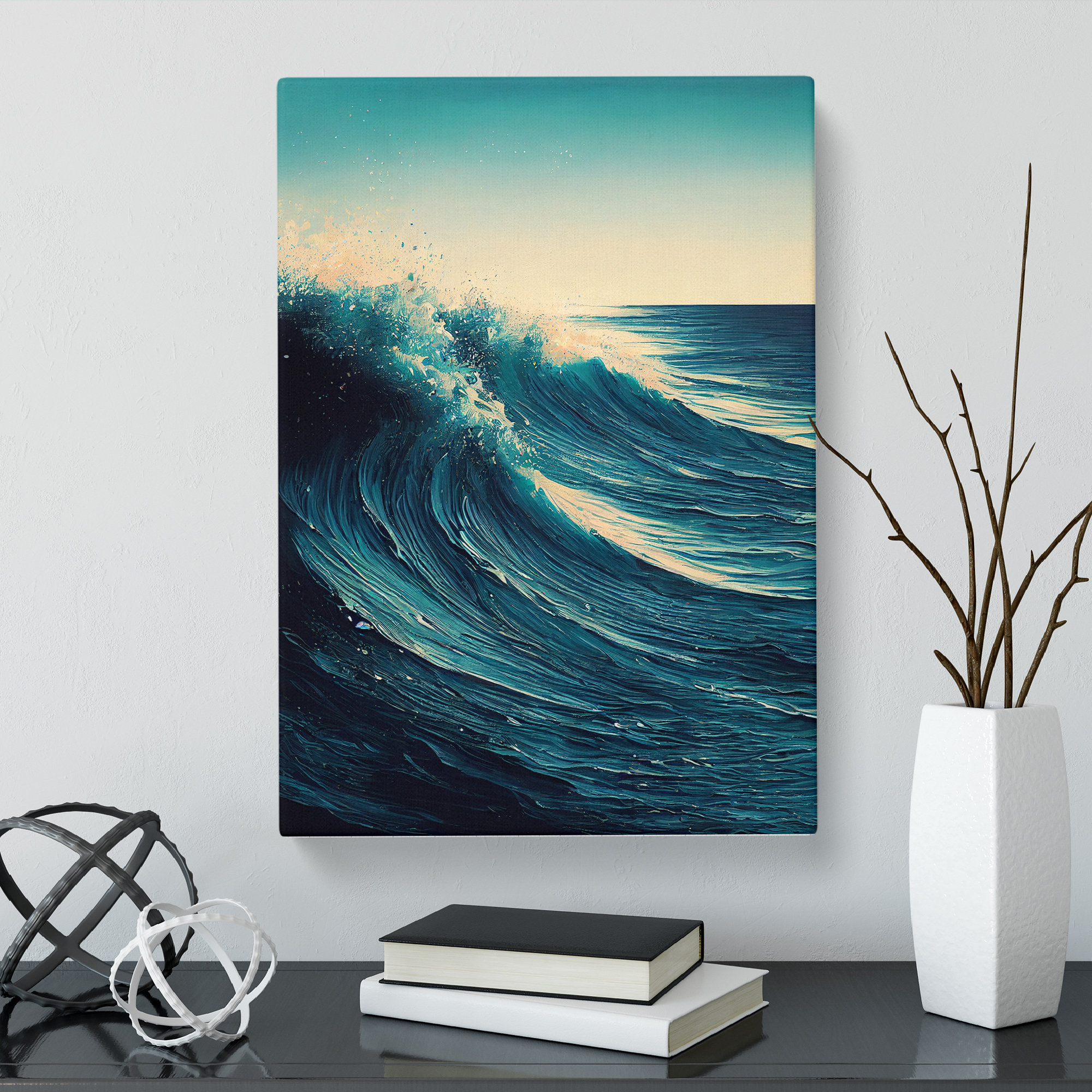 House of Hampton Moody Ocean Wave Vol.5 - Wrapped Canvas Graphic Art ...
