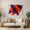 «Geometric Abstraction 18», art mural en métal mauve
