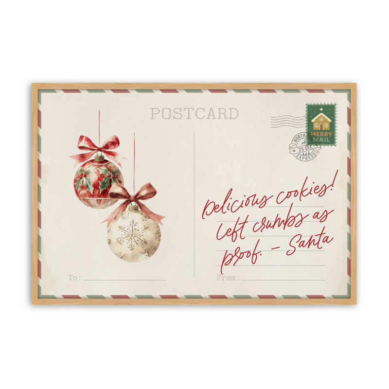 «Santa's Midnight Snack», reproduction d'art, 8 po x 10 po, Érable américain