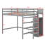Lit mezzanine double avec garde-robe et escalier-1794042569