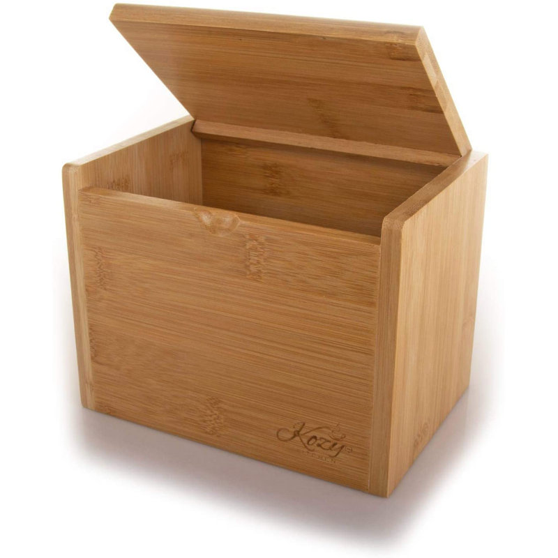 Boîte en bois massif de bambou