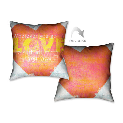 Siena Letterpress Love Throw Pillow