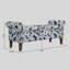 Banc avec rangement à accoudoirs roulés Traditional et garniture cloutée étain-1295162501