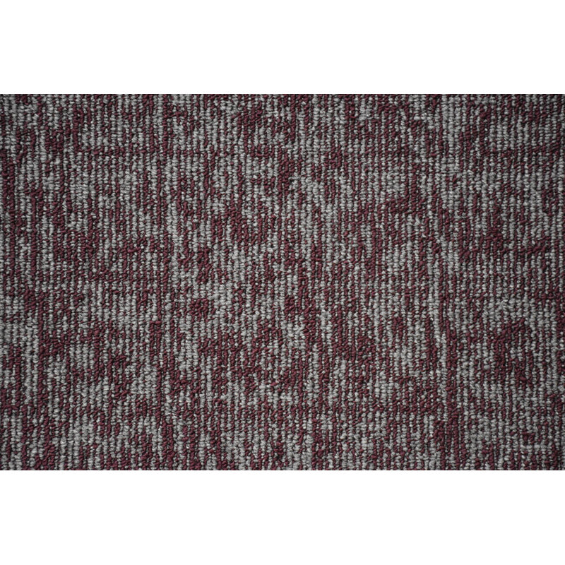 Tapis décoratif Elemental - imprimé géométrique vieilli bourgogne, Demi-cercle 4 pi 6 po x 9 pi