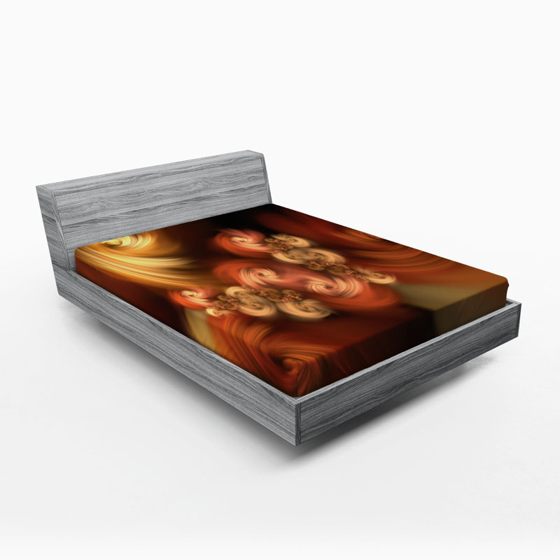 Microfiber Abstract Fitted Sheet, Full Fitted Sheet