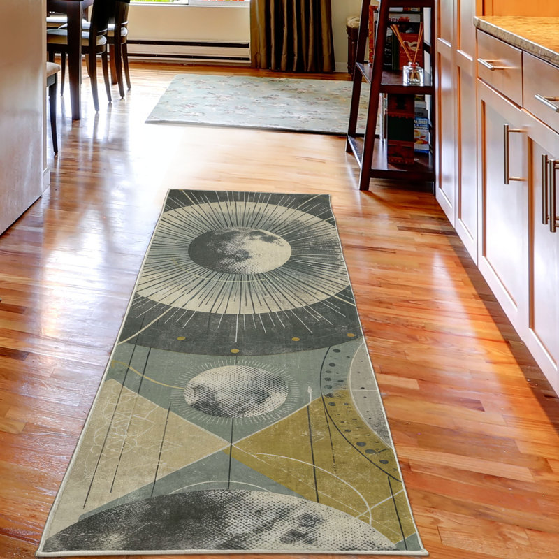Machine Printed 229cm X 79cm Area Rug