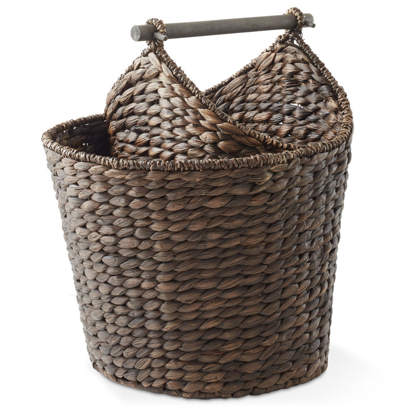 Toilet Paper Roll Holder Magazine Storage Basket, Natural - Bathroom Tissue Bin, Brown