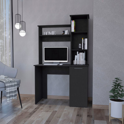 3-Tier Storage Shelves Computer Desk