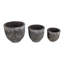 Pots à fleurs contemporains d'extérieur ou d'intérieur en terre cuite pour le salon ou le patio - pot de fleurs rustique décor à la maison - ensemble de 3, 9, 7, 6-132968009