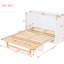 Lit double robuste en blanc avec des options de rangement spacieuses