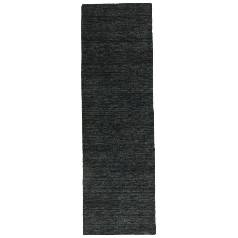 Greilickville Hand Loomed Gabbeh Rug, 100% Wool, Solid Color, Fade & Stain Resistant, Durable, All Sizes, India-Made.
