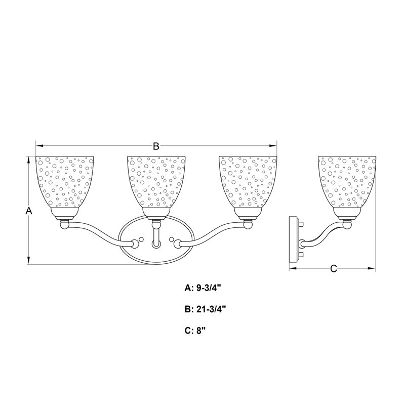 Koepp Traditional Bathroom Vanity Lighting Fixture, Bell Glass Shade, Dimmable, LED Compatible, Reversible Over The Mirror Mounted Steel Wall Sconce