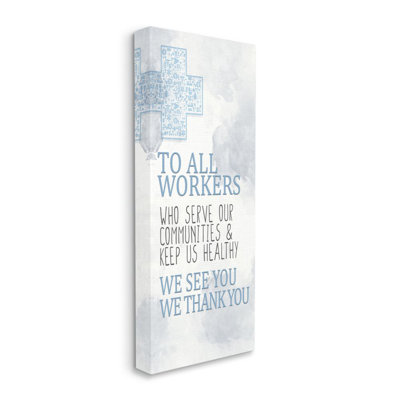 Health Care Worker Gratitude Community Heroes Text by Kim Allen - Textual Art Print -  Trinx, 23CE211F239540EC9AE924AECFF9FC8F