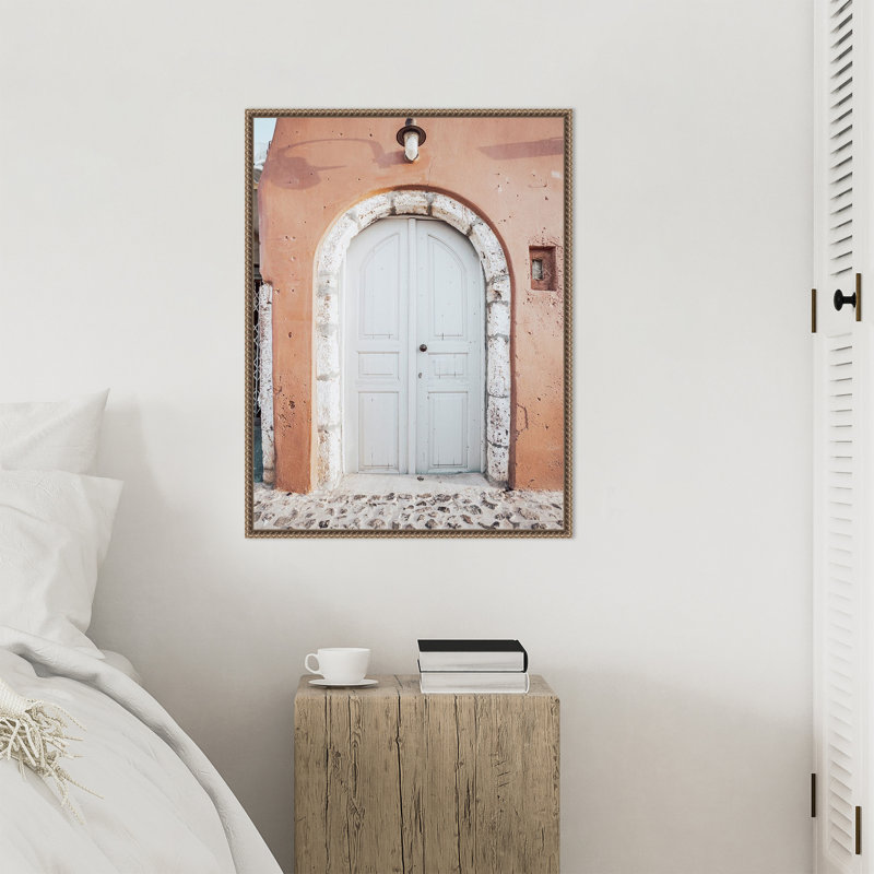 «Santorini Dome Complement» par Wrenn, reproduction d'art sur toile encadrée, H 30 po x l 23 po