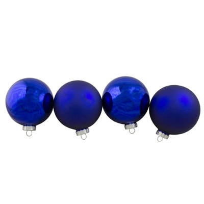 2-Finish Glass Christmas Ball Ornament