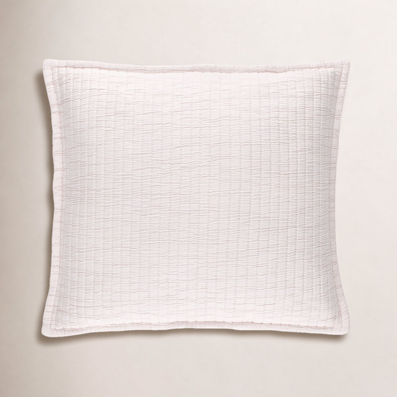 Boyfriend Matelasse Sham, Euro, Slipper Pink