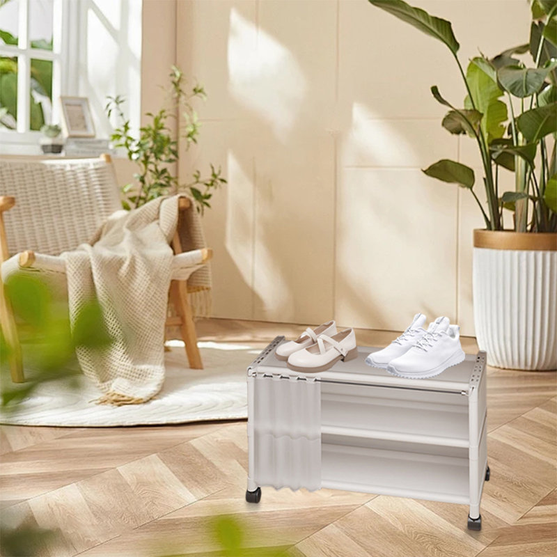 Shoe Rack Underbed Multi Layer Household Storage Shoe Cabinet Movable Shoe Organizer With Wheels Large Volume Entrance Shoe Cabinet Corridor Shoe Cabinet