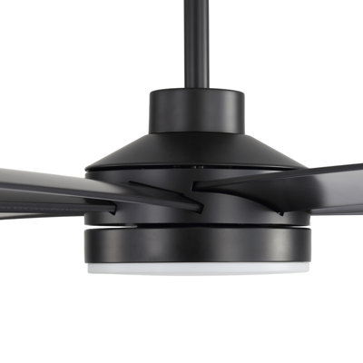  72" Black Ceiling Fan with Remote Control for Bedrooms & Living Spaces