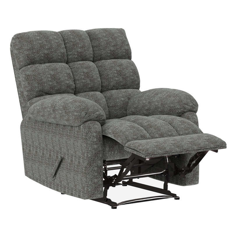 Fauteuil inclinable oscillant, chenille grise, Grey